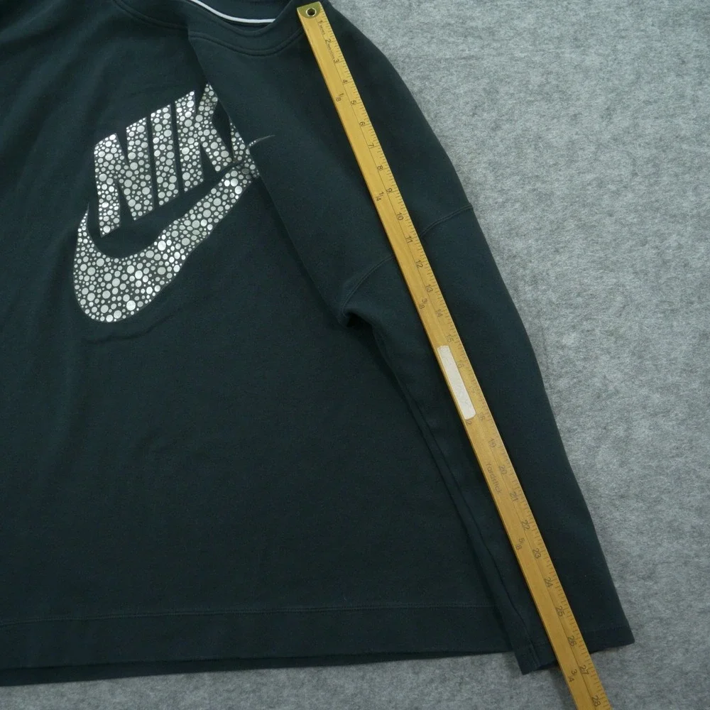 Nike Sportswear Top Womens Extra Large Black Metallic Polka Dot Graphic Print